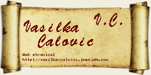 Vasilka Ćalović vizit kartica